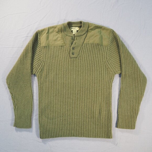 Other - Orton Sweater Mens Large Green Lambswool Fisherman Pullover Thick Heavy